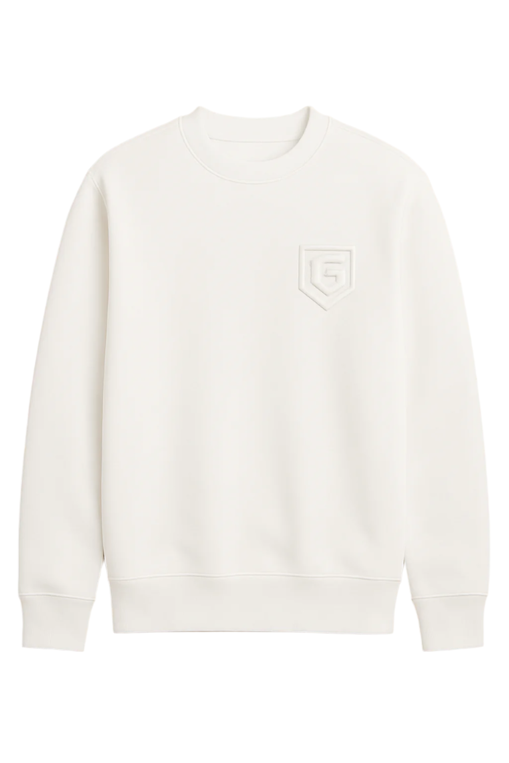 GUTTA Shield Logo Sweatshirt – Arctic White