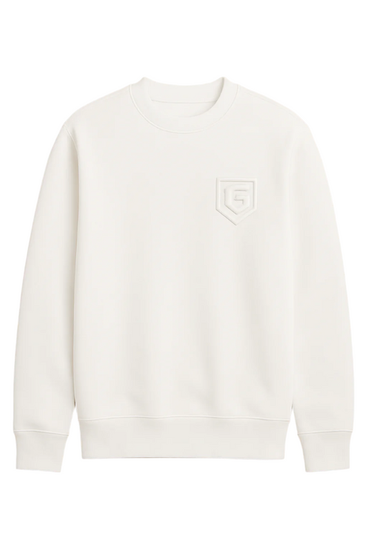 GUTTA Shield Logo Sweatshirt – Arctic White