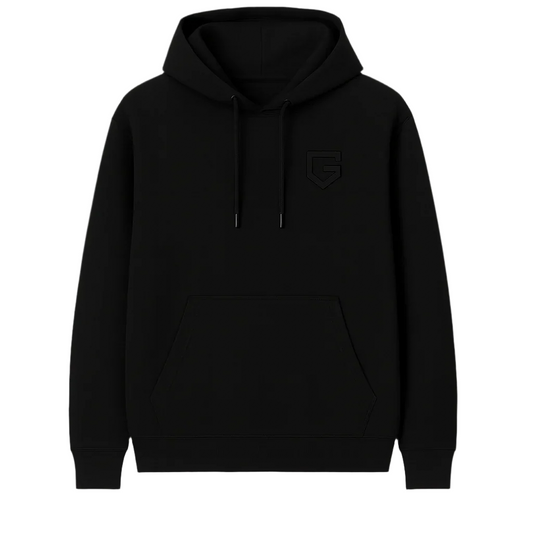 GUTTA Shield Logo Hoodie – Jet Black