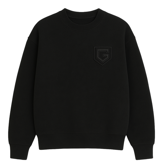 GUTTA Shield Sweatshirt – Black Suede 400GSM