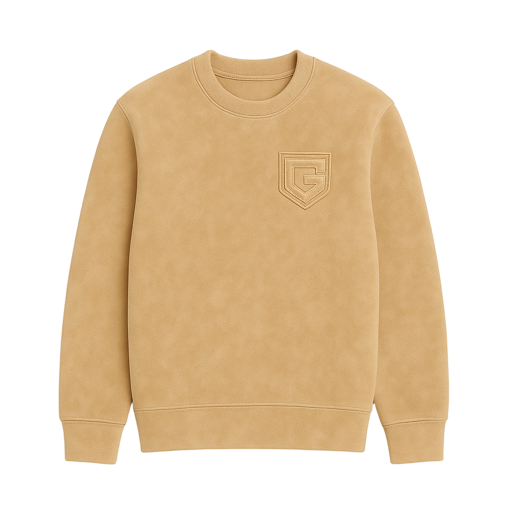 GUTTA Shield Sweatshirt – Sandstone Suede 400GSM