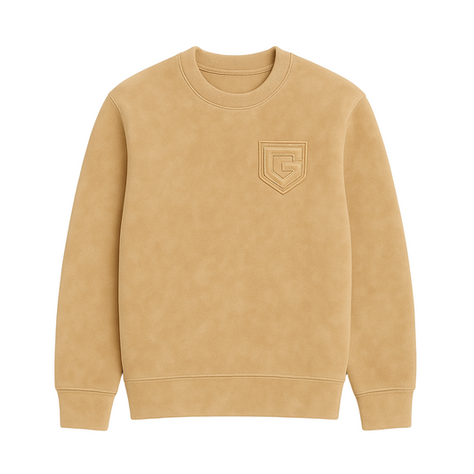 GUTTA Shield Sweatshirt – Sandstone Suede 400GSM
